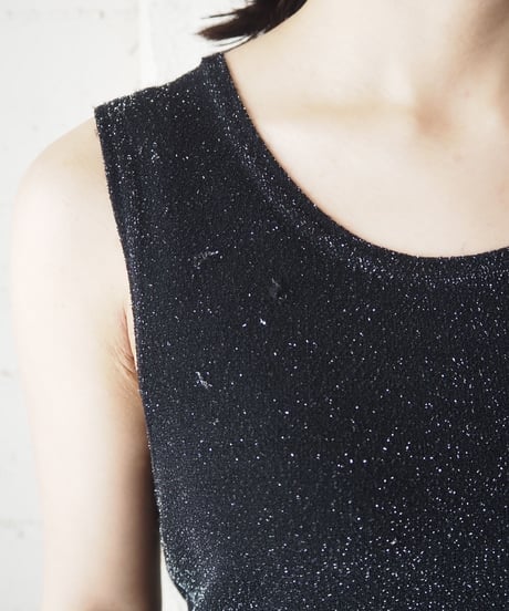 Spandex Glitter N/S Tops BK