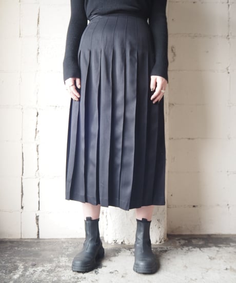 Pleated Long Skirt BK