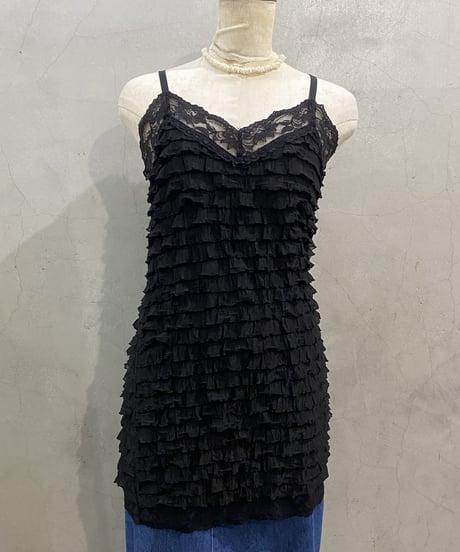 N/S Tiered Lace Camisole Mini Dress BK