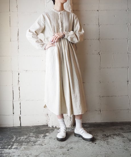 L.L.Bean Pleated Bosom Shirt Dress IVNV