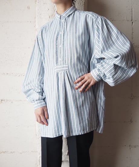 EURO Stripe Tyrolean Shirt BLWH