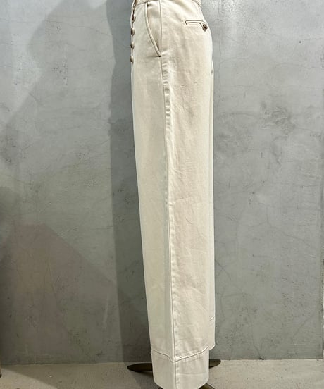 TORY BURCH Cotton Twill Wide Pants IV