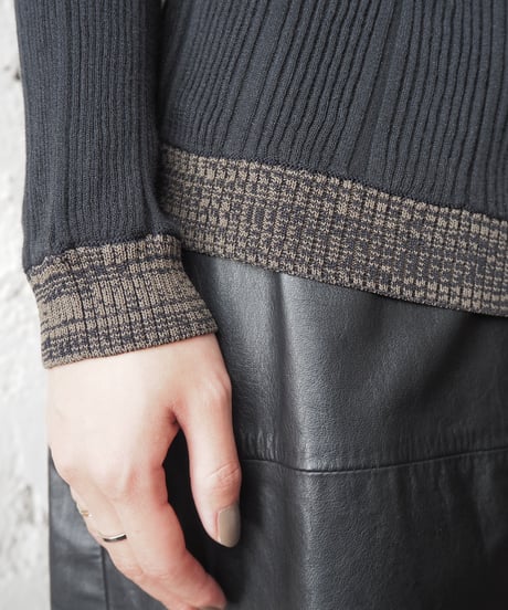 GANNI Bicolor Rib Knit BKKA
