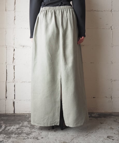 Linen Trapezoid Skirt KA