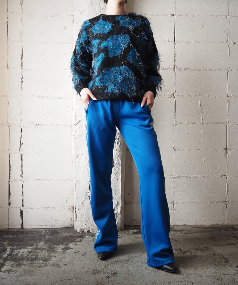 adidas VINTAGE 80s 西ドイツ製 ポリウールフレアスラックス L adidas