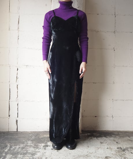 Velour Camisole Dress BK