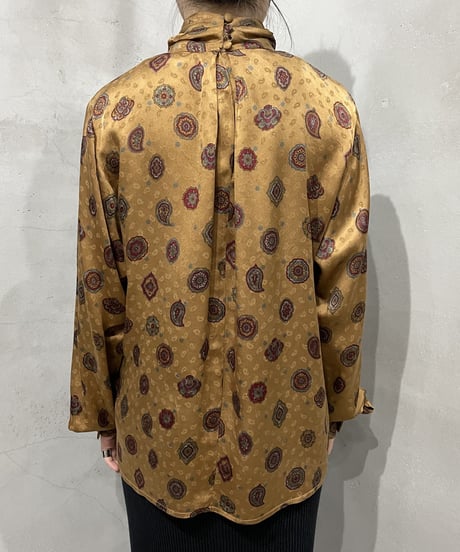 Stand Collar Small Pattern  Blouse BR
