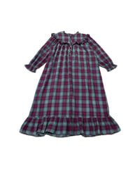 Madras Check Frill Dress PUR GN