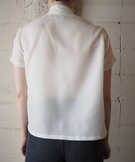 1960's Front Ribbon Flower Lace Blouse WH