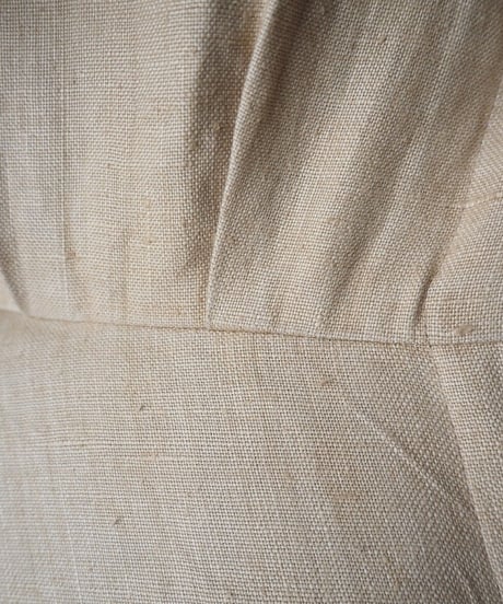 Stand Collar Linen Dress  BE