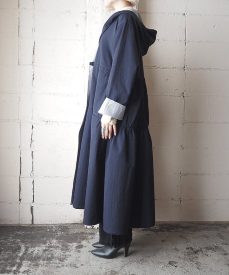 1990's Y's Tiered  Back Hooded Coat NV