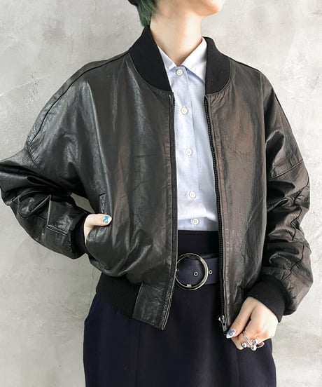 Leather Short Blouson BK