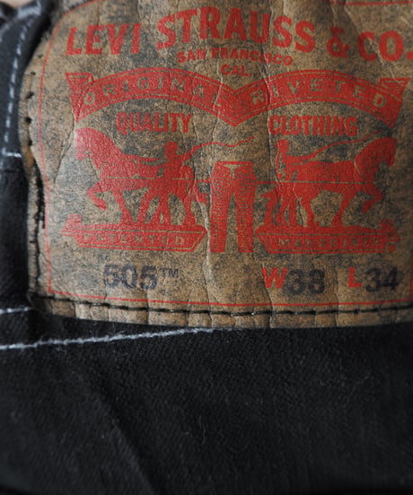 Levi's505 Drawstring Big Denim Piece Dyeing BK