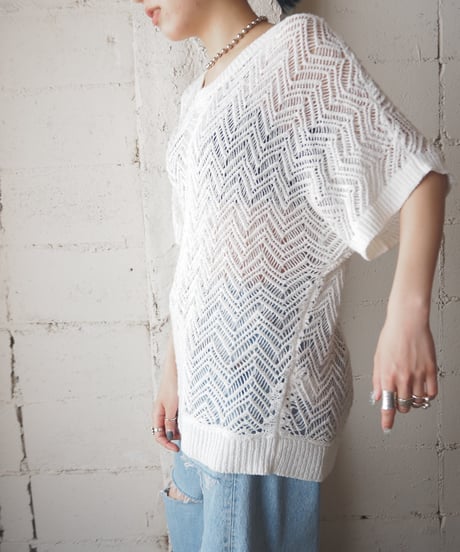 DKNY Crochet Knit WH