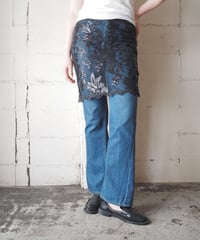 Sequin Tulle Pencil Skirt BK