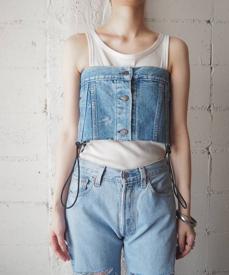 ORFEO REMAKE Denim Bustier BL
