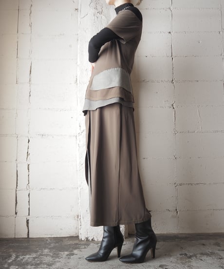 Off Shoulder Layered Design Dress KA