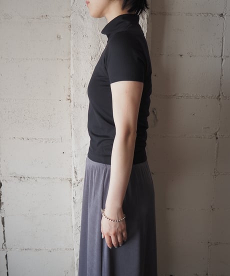 CK Calvin Klein Mock Neck S/S Cutsewn BK
