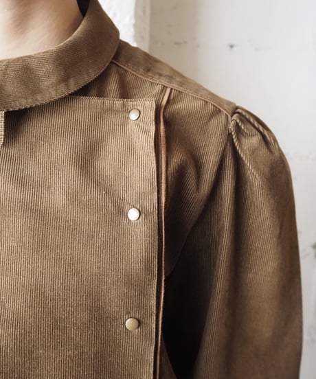 Side Snap Corduroy Blouse BR