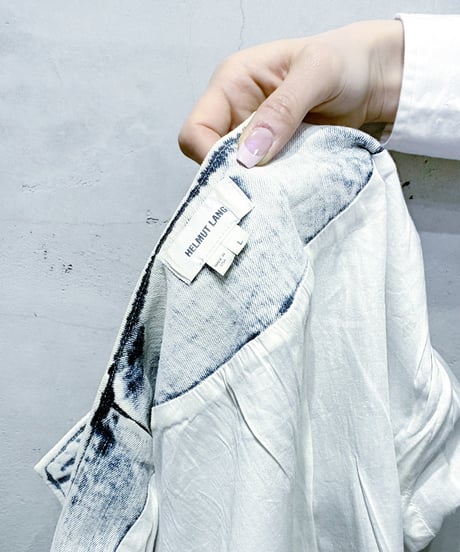 HELMUT LANG Acid Wash Denim Riders Jacket LBL