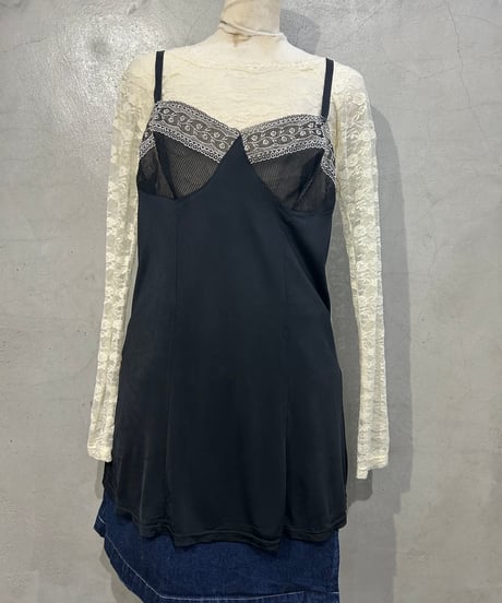 Sheer Lace Lingerie Camisole BK