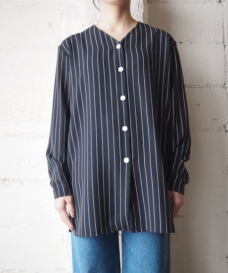 V Neck Stripe Shirt NVWH