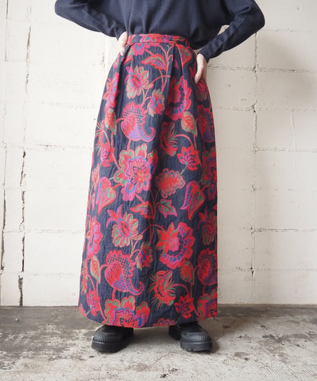 Flower Pattern Goblin Long Skirt RENV