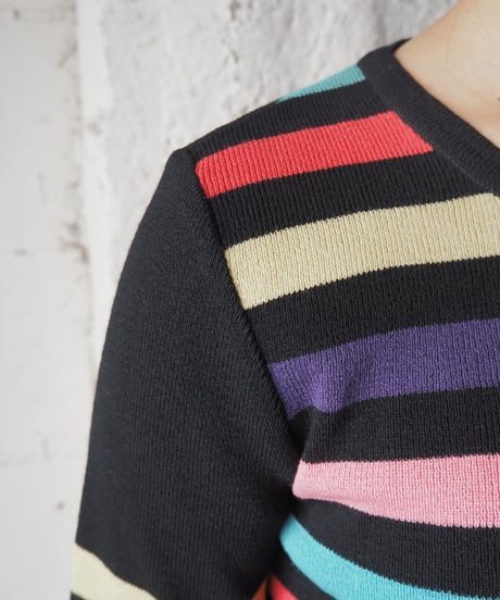 1980's SONIA RYKIEL Multi Stripe Knit BKREYE