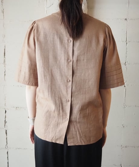 Pleats Design S/S Blouse BR