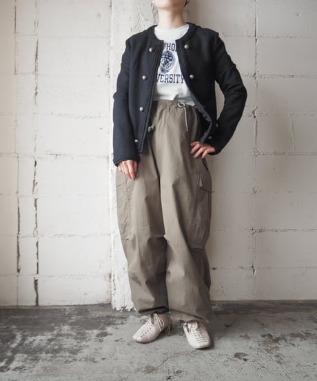 Double Button No Collar Jacket BK