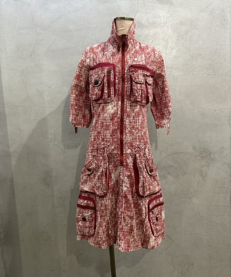 Desigual Many Pockets 3/4 Sleeve Dress RE WH