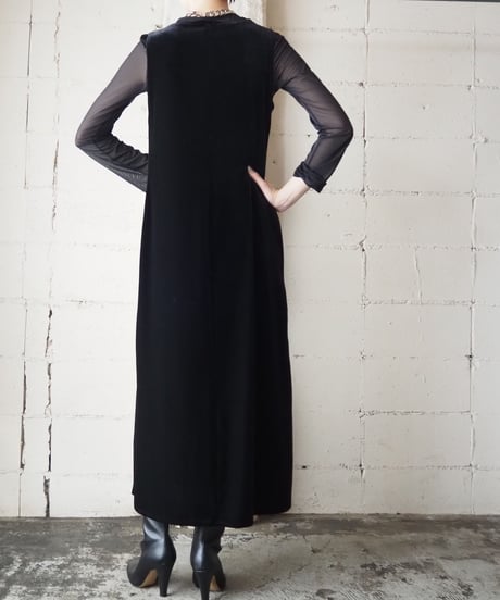 Velour Sleeveless Dress BK