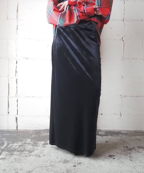 Velour A Line Skirt BK