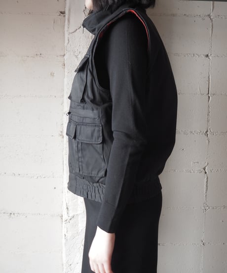 SKI VEST Check Lining Padded Vest BK