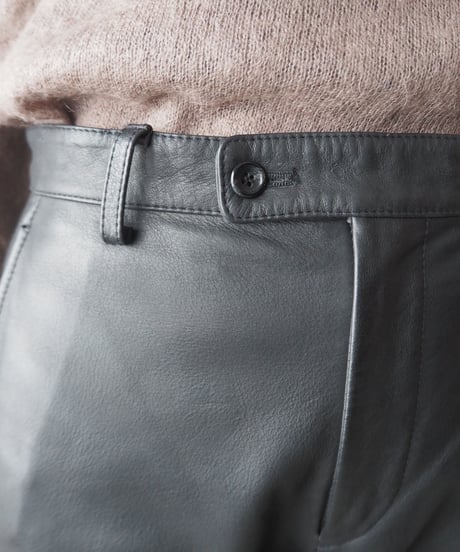 KENZO HOMME Leather Switching Design Pants BK