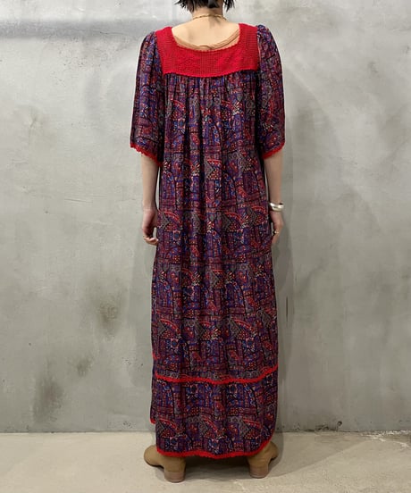 Pattern Square Neck Lace Dress REBL