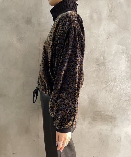 Shadow Pattern Velor Blouson