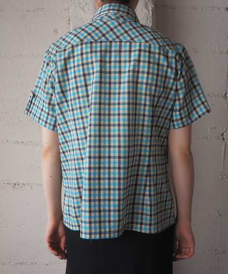 Short Sleeve Check Shirt BLYE