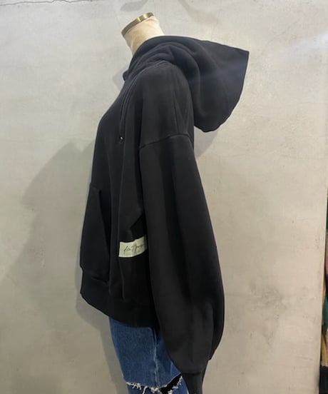Shoulder Zip Hoodie BK