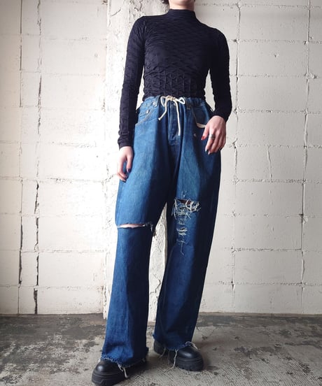 ORFEOMIX Drawstring Crashed Big Denim NV