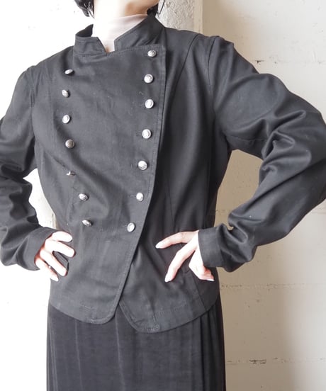 Double Breasted Many Button Jacket BK
