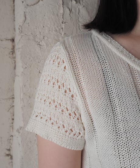 1970-80's Crochet Knit Cardigan WH