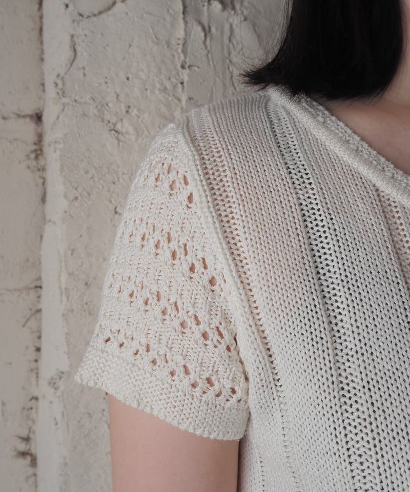 1970-80's Crochet Knit Cardigan WH | Orfeo