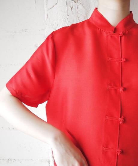 Silk Short Sleeve China Blouse RE