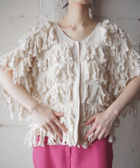 Cotton Fringe Jacket Vest IV
