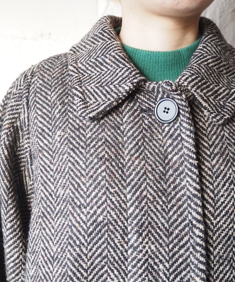 Tweed Soutien Collar Coat BKWH