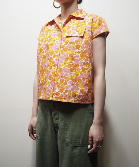 Flower Pattern Short Sleeve Shirt ORPI
