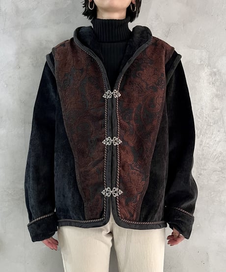 Embroidery Button Design Jacket NVBR