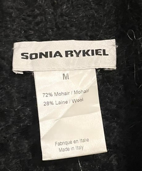 SONIA RYKIEL Shawl Collar Mohair Knit Cardigan BK