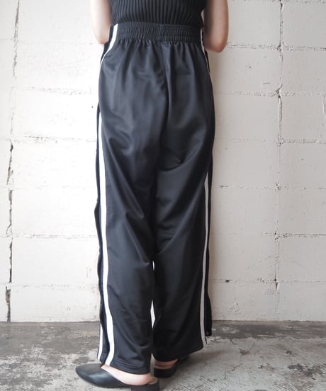 Side Snap Track Pants BK WH